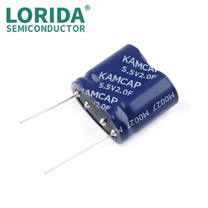 Lorida super condensatori 5.5V 2F di alta qualità 100000 220v 16v 500f batteria ibrida 12v 100ah super condensatore