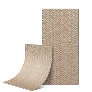 Free Sample Beige Woven Stone Hotel Decorative Flexible Ceiling Tiles MCM Accent Tile Soft Stone