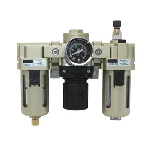 SMC type AC series FRL unit Three Union Pneumatic Filter Regulator And Lubricator Air Preparation For Pneumatic Parts AC3000-03