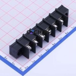 KF45CM-9.5-6P Barrier Terminal Block Through hole Component (THT),P=9.5mm Connector Two Sides 9.5mm 1x6P Straight Pin - Product Image 1