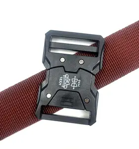 Custom Logo 38mm Plastic Adjustable Men's Tactical Nylon Belt Buckle Side Release Tactical Buckle