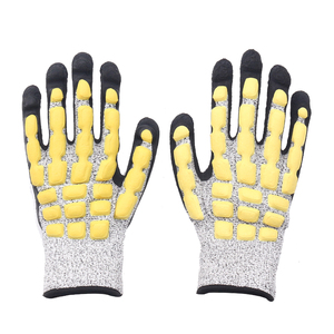 corte resistentes a la perforación de grado 5 resistente al impacto Plock de goma de seguridad guantes de trabajo - Product Image 1