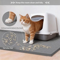 Tapis de litière pour chat en silicone extra large, tapis anti-trace pour chien, tapis de toilette anti-éclaboussures, tapis de sol imperméable facile à nettoyer pour animaux de compagnie