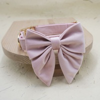 Nœuds multicolores en velours pour animaux de compagnie, nœuds de collier à longue queue de couleur unie, accessoires élégants pour chiens et chats, décoration quotidienne