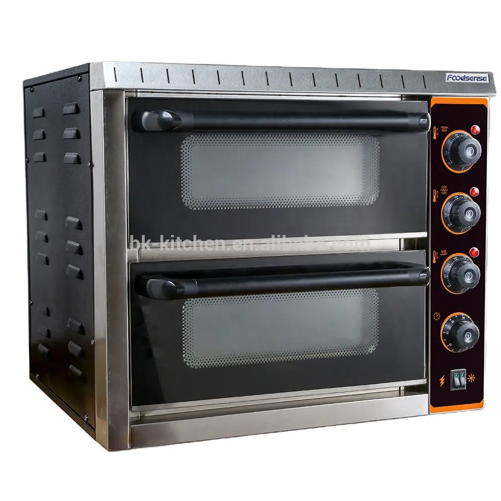 high quality 2 deck 2 tray electric stone bread ovens