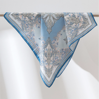 Foulard carré en soie de mûrier 100% imprimé pour femme, léger, en satin, multifonctionnel, petite taille, élégant