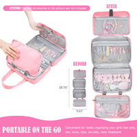 Organisateur d'accessoires de cheveux pour épingles à cheveux pour bébés filles sac de rangement à barrette multi-poches sac de rangement pour petites filles