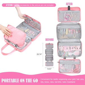 Organisateur d'accessoires de cheveux pour épingles à cheveux pour bébés filles sac de rangement à barrette multi-poches sac de rangement pour petites filles - Product Image 2
