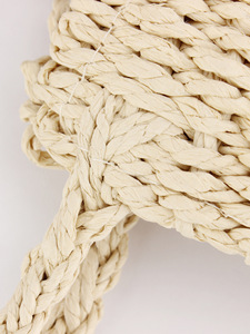 Sac tissé à la main en corde de papier ajourée, grande capacité, pour les vacances et les voyages, avec fermeture éclair et doubles bretelles, idéal pour la plage estivale Tanjing - Product Image 3