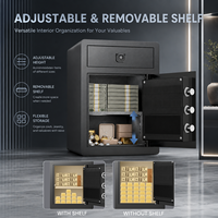 Elektronischer Heimtresor K1-55CD mit Oberer Schublade Digitaler Sicherheitstresor für Bargeld Schmuck Gold Aufbewahrung