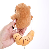 Pendentif en peluche de capybara, poupée voleuse de parachute, porte-clés, cadeau pour fille, décoration de sac, fabriqué en Chine, 12 cm