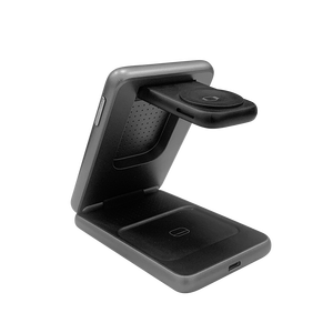 Premium Wholesale Multifunction 3 in 1 Wireless Phone <b>Charger</b> 15W Max <b>Type</b>-<b>C</b> PD <b>Fast</b> Charging Black for Office Desktop - Product Image 4