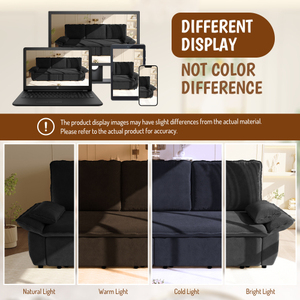 94.5" King Size Pull Out <b>Sofa</b> Bed 3-in-1 Convertible <b>Sleeper</b> <b>Sofa</b> Multi-Functional Modern Corduroy Bed for Hotel & Bedroom Use - Product Image 6