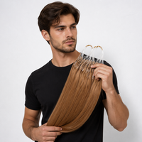 Extensions de cheveux humains Remy 100% vietnamiennes en micro-boucles, double trame, personnalisables avec logo, haute qualité, vente en gros