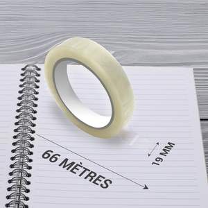 FranceProfessional kalite BOPP yapışkan bantlar 19 mm X 66 <span class=keywords><strong>m</strong></span> tek taraflı 50 mikron şeffaf karton sızdırmazlık paketi 8 - Product Image 3