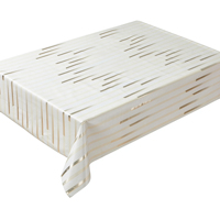 Nappe en PVC imprimée sur mesure, lavable, antidérapante, motif géométrique élégant à rayures pour cuisine, hôtel, banquet, fête