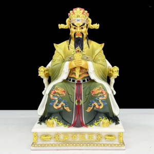 Jade Blanco chino Guangji Dragon King Bodhisattva Dragon Five <span class=keywords><strong>Masters</strong></span> para atraer riqueza adornos sala de estar hogar Dios estatua - Product Image 5