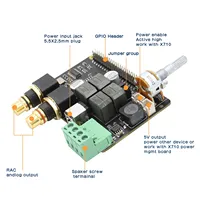 Carte d'extension DAC+AMP HiFi X5500 pour Raspberry Pi 4, carte audio compatible avec les cartes de stockage X872/X850/X860 pour Pi 4 Modèle B/3B+
