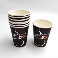 Vasos de Papel Biodegradables con Logotipo Personalizado, Vasos Desechables de Doble Pared para Café, Té con Leche y Bebidas Calientes con Tapa para Llevar de Cafetería