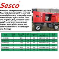 Station de pompage submersible de type conteneur Sesco avec moteur diesel pour l'agrandissement des canaux et la lutte contre les inondations