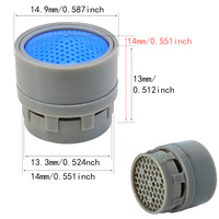 Aérateur de robinet de cuisine moderne en plastique, accessoires de lavabo, filtre, noyau d'aérateur, bec, protection anti-éclaboussures, noyau pour salle de bain
