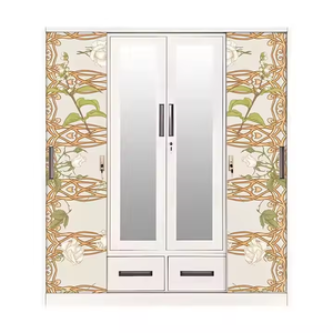 <span class=keywords><strong>Armoire</strong></span> en acier au design moderne avec <span class=keywords><strong>porte</strong></span> <span class=keywords><strong>coulissante</strong></span> Montage facile 2 tiroirs et miroir <span class=keywords><strong>pour</strong></span> chambre ou salon au Nicaragua - Product Image 3