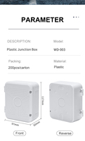 Boîtier de jonction de sécurité HLVISUS blanc en plastique ABS pour caméra dôme, support de moniteur, équipement de surveillance 117x97x50mm - Vente chaude