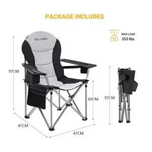 Portable Folding Outdoor Foldable Camping Beach Fishing Chairs With Padded Hard Armrest