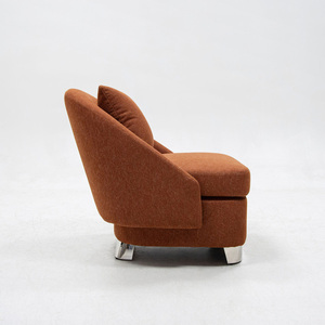 Sillón Individual para Sala de Estar, Silla de Comedor, Dormitorio, Apartamento, Hotel, Exterior, Almacenamiento, Moderno, de Terciopelo, Silla de Descanso - Product Image 5