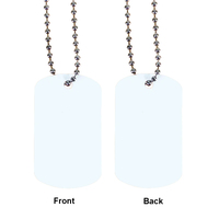 Pendentifs pour chiens en aluminium, type médaille, vierges pour sublimation, collier personnalisable avec photo, impression double face