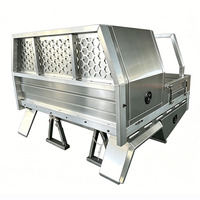 Plateau de benne en aluminium double cabine pour Toyota Hilux/Ford Ranger série LC79 avec porte-bagages arrière, plateau personnalisé avec bouchon de réservoir pour pick-up