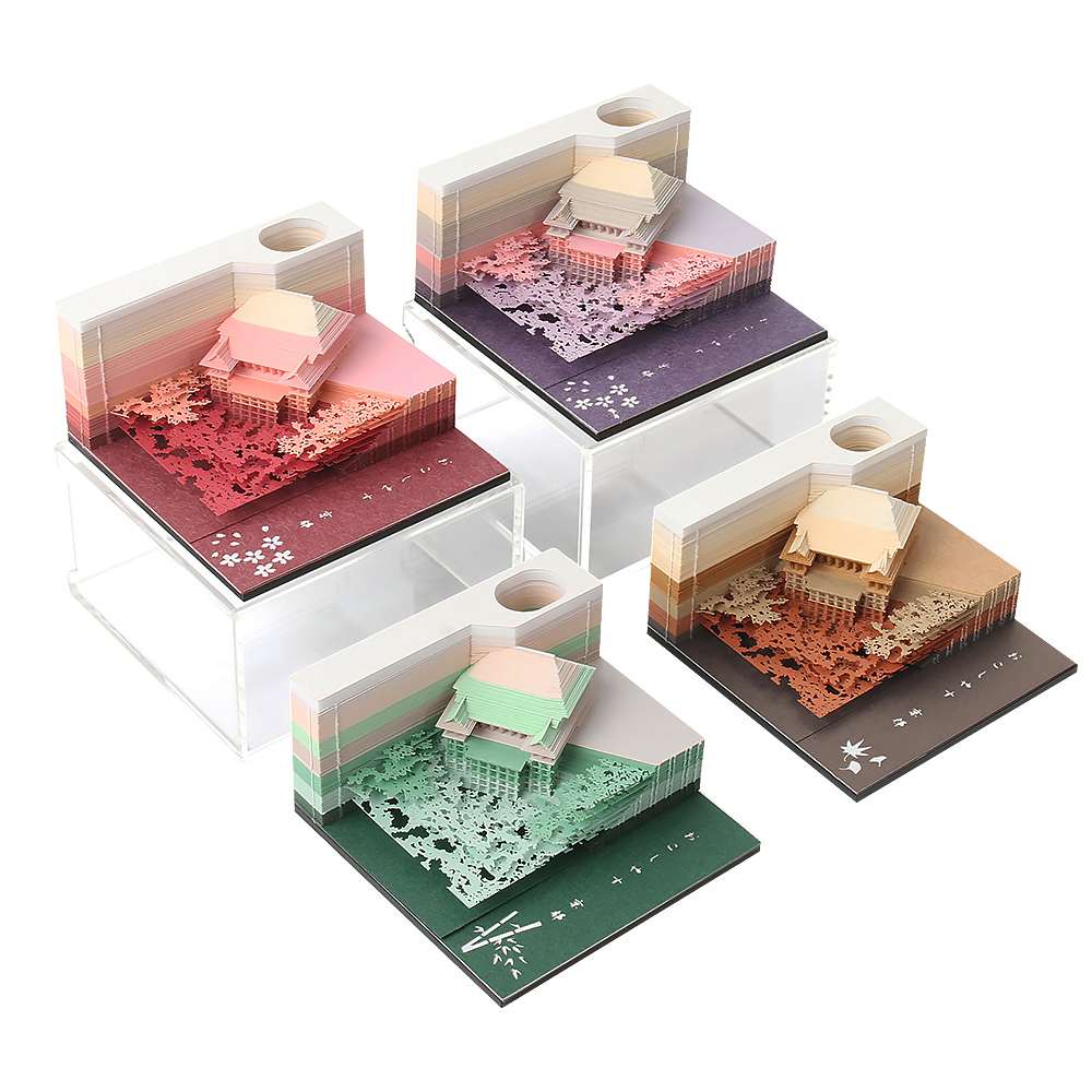 kira imai sticky memo roll 3個セット Custom Sticky Notes - Kiyomizu Temple 3D Memo Pad