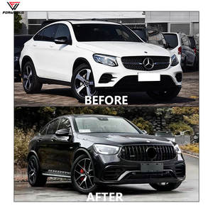 Para Mercedes Benz <span class=keywords><strong>GLC</strong></span> C253 16-19 <span class=keywords><strong>2022</strong></span> AMG GLC63, lámpara de cabeza LED, Kit de carrocería de rejilla, parachoques delantero, parachoques trasero, nueva condición - Product Image 2