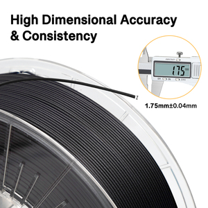 3D เงิน ABS-CF เส้นใยคาร์บอน-1.75มม. ไส้หลอด3D ABS ความแข็งแรงสูงวัสดุคาร์บอนไฟเบอร์สีดำ - Product Image 5
