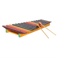 High Quality Professional Child Kid Baby Rosewood Block Xylophone Educational Music Toy Colorful Lights Metal Stand 15 Scales