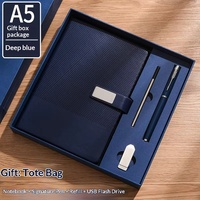 Carnet d'affaires en cuir PU de qualité supérieure avec stylo et clé USB, coffret cadeau écologique pour souvenirs d'entreprise