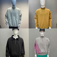 Sweat-shirt Homme Oversize de Luxe à Col Zippé 1/4 avec Logo Personnalisé – Qualité Supérieure