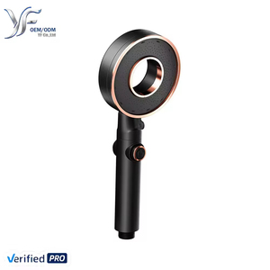 Soffione doccia portatile YF moderno a forma cava, ad alta pressione, con 3 modalità, filtro e funzione pioggia, con pulsante di pausa per il bagno - Product Image 1