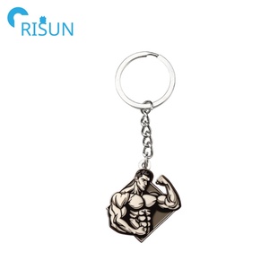 พวงกุญแจเคลือบกล้ามเนื้อแขนแข็งแรงสำหรับผู้ชายใช้สร้างกล้ามเนื้อสำหรับเล่นฟิตเนสยิมทำจากโลหะออกแบบได้ตามต้องการ - Product Image 5