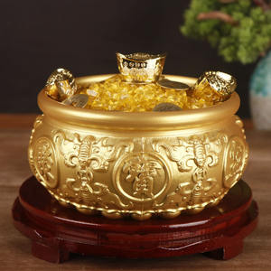 Античный латунный китайский накопитель фэн-шуй, декоративный логотип для сокровищ, статуэтка для офиса/банка оптом - Product Image 2
