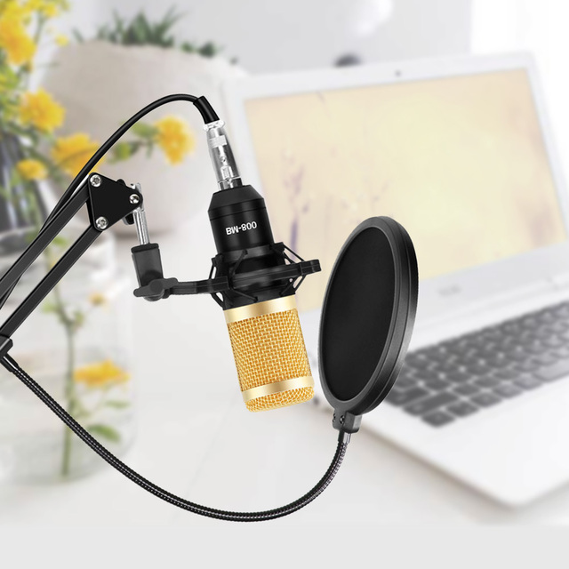 Sell Price Pro BM800 Condenser Microphone Studio Record Dynamic Mic for Radio Broadcasting Studio Ktv Microphone Wired Stand