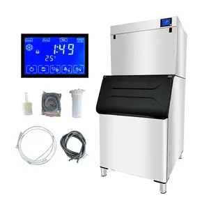 Máquina para hacer hielo 250kg Máquina automática para hacer bloques de hielo grande Máquina para hacer cubitos de hielo a la venta Camión de bebidas y alimentos