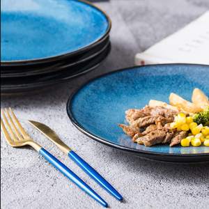 Platos redondos de porcelana para ensalada de postre, plato de cerámica para postre, vajilla de cerámica moderna de 8 pulgadas - Product Image 5