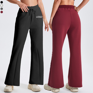 Mallas acampanadas de yoga para gimnasio, ropa deportiva informal transpirable con cordón en <span class=keywords><strong>la</strong></span> <span class=keywords><strong>cintura</strong></span>, tejido de costura, antiolor, para yoga, para deporte, <span class=keywords><strong>a</strong></span> <span class=keywords><strong>la</strong></span> moda, al aire libre - Product Image 1