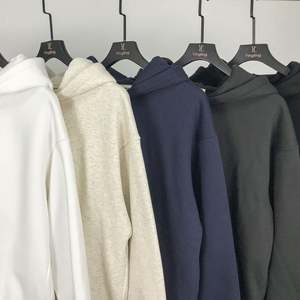 Yingling Men Heavyweight Cotton Fleece Hoody Logotipo personalizado Sudaderas con capucha en blanco Oversize Drop Shoulder Side Pockets Hoodie para hombres - Product Image 6