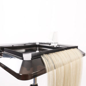 Estante para trenzar el cabello, soporte para extensión de cabello trenzado con 5 pinzas para seccionar el cabello, 2 peines de cola de rata para estilista - Product Image 3