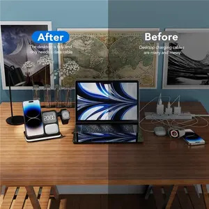 Soporte de carga inalámbrico 6 en 1 para iPhone, Samsung S23, S22 Ultra, Note Fold, Galaxy Watch 5, 4, Active Buds, estación de carga rápida. - Product Image 6