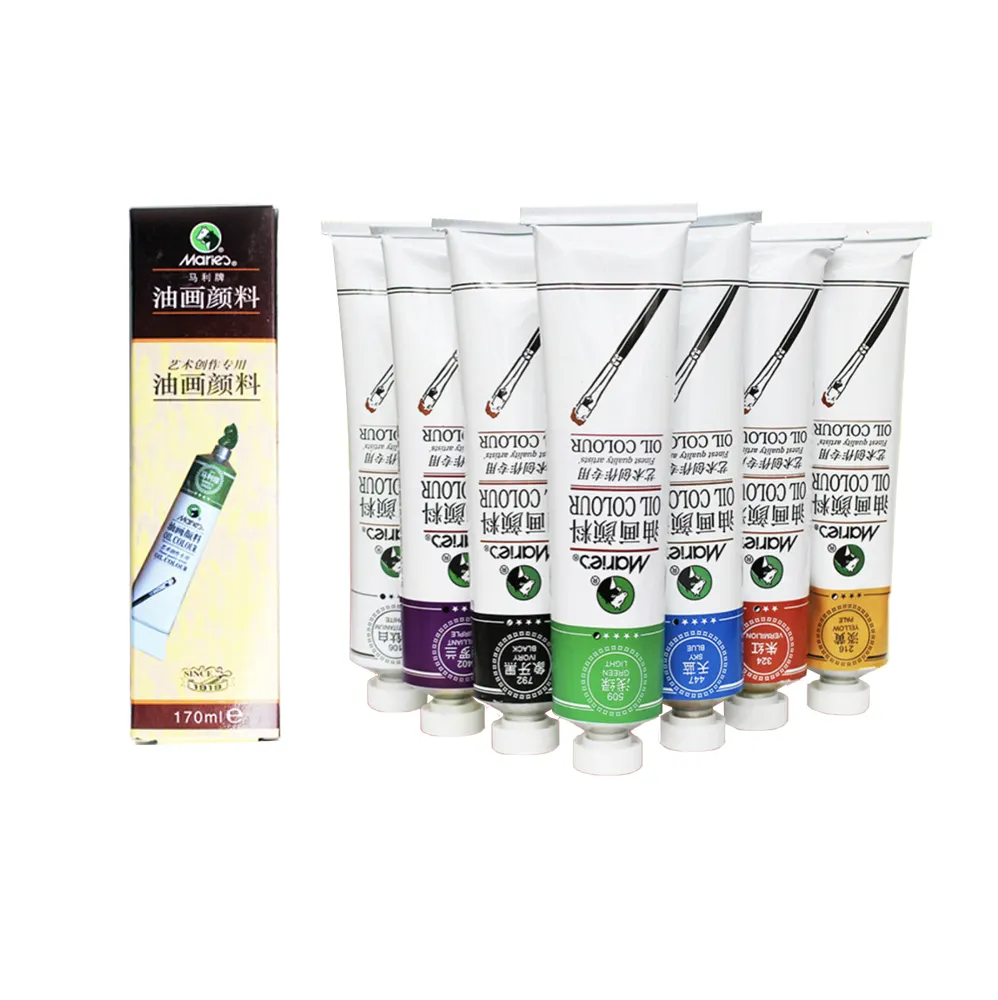 Maries tinta de óleo 50ml/170ml, tubo de alumínio único, pinturas de alta qualidade para pigmento artístico, materiais de arte