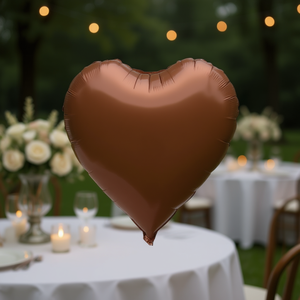 Ballon en aluminium en forme de cœur pour fête, 18 pouces, couleur chocolat, décoration de mariage - Product Image 2
