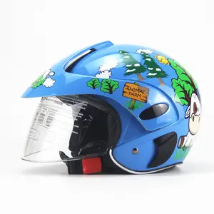 3〜10歳の子供のための子供のオートバイヘルメットアニマルパターン保護安全モトクロスモーターヘルメット